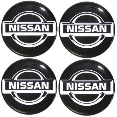 Naklejki na kołpaki emblemat NISSAN 75mm czar sil Ekspresowa dostawa