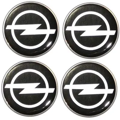 Hit sprzedaży Naklejki na kołpaki emblemat Opel 55mm czarne sil