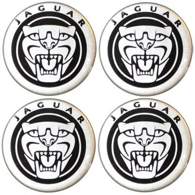Najlepsza cena Naklejki na kołpaki emblemat JAGUAR 60mm sil