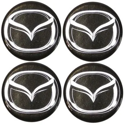 Naklejki na kołpaki emblemat Mazda 75mm czar sil Sprawdź teraz