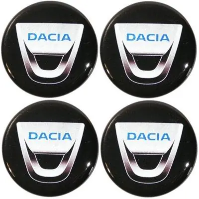 Ostatnie sztuki Naklejki na kołpaki emblemat Dacia 60mm sil