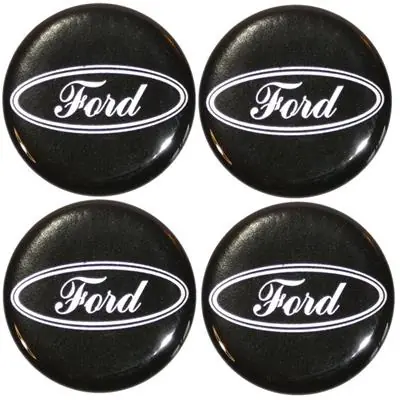Naklejki na kołpaki emblemat Ford 50mm czarne sil Taniej