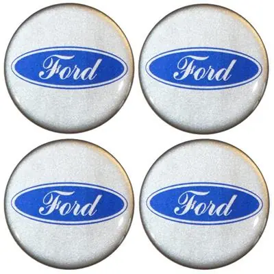 Nowość Naklejki na kołpaki emblemat Ford 60mm nieb sil