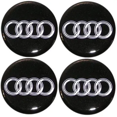 Oferta Naklejki na kołpaki emblemat Audi 45mm czarne sil