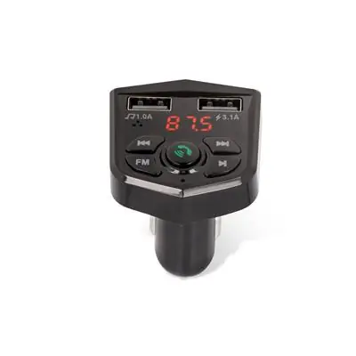 Transmiter FM Bluetooth 3.1A 2x USB czarny Obniżka ceny