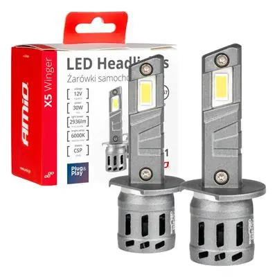 Nowy Żarówki samochodowe LED seria X5 Winger H1 6000K