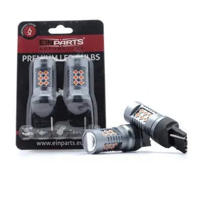 Nowy Żarówki W21W 24 SMD 3030 czerwone Canbus 2szt