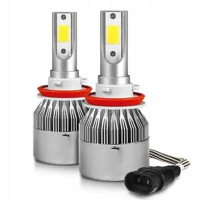 Żarówki H11 12V LED C6 COB 7600lm 72W 6000K 2szt Wybór klientów