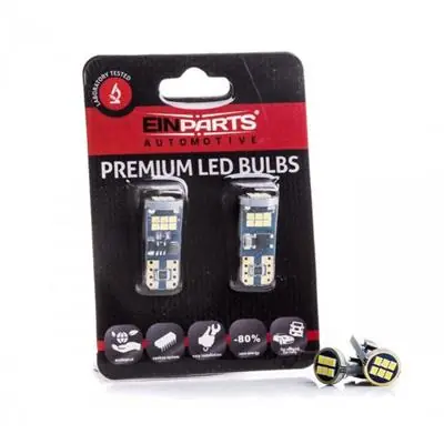 Szybka wysyłka Żarówki LED T10 12/24V W5W 18led canbus 6000K 2szt