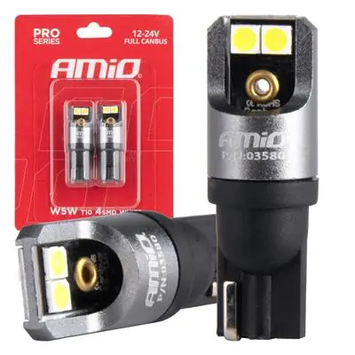 Żarówki LED FULL CANBUS PRO T10 W5W 4x3030 Biały Super okazja