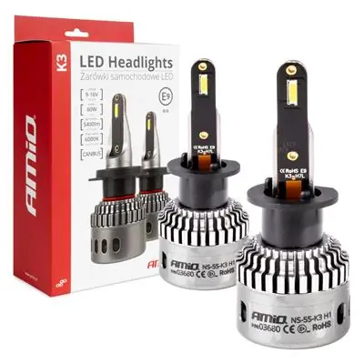 Ograniczona ilość Żarówki samochodowe H1 LED seria K3 12V 6000K