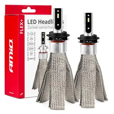 Żarówki samochodowe LED seria FLEX+ H7-6 12V 24V Darmowa dostawa