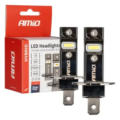 Ekspresowa dostawa Żarówki samochodowe LED seria HYBRID H3 6000K Canb