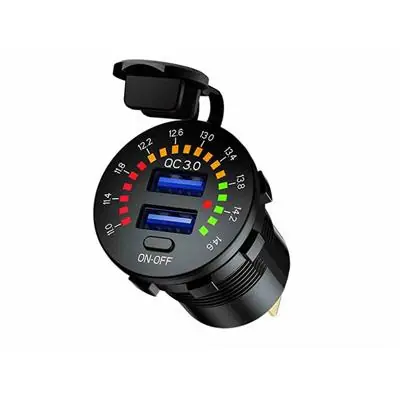 Ładowarka do zabudowy USB QC3.0 + USB 6A Hit cenowy
