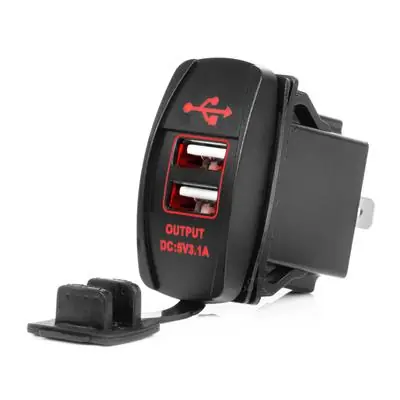 Ładowarka samochodowa montaż 2xUSB 3,1A Oferta limitowana