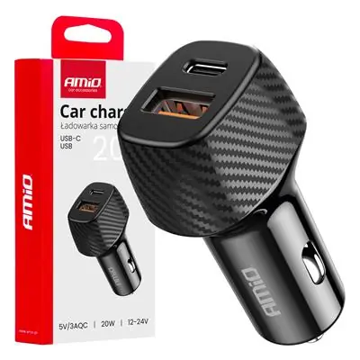Ładowarka samochodowa QC+PD 20W USB-A + USB-C Wyjątkowa oferta