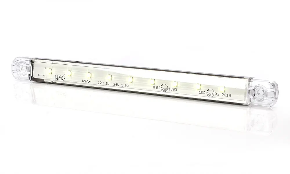 Światło pozycyjne białe (238 mm) 12/24V obrysowa przednia (9 x LED) W97.4 Darmowy zwrot