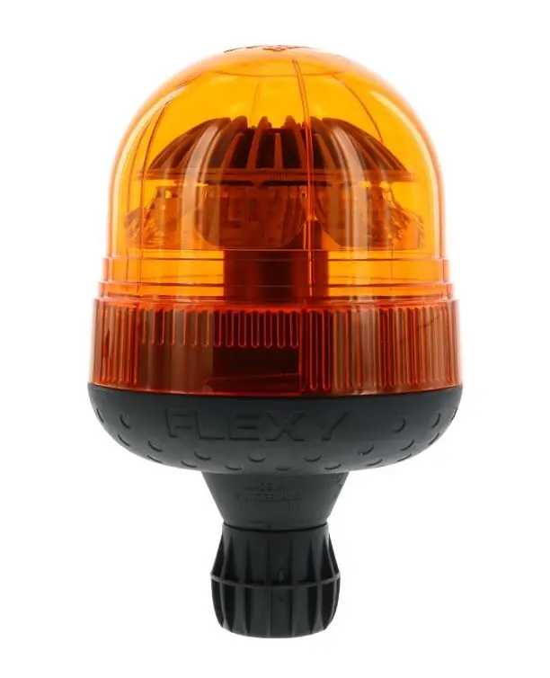 Darmowa dostawa Światło ostrzegawcze VEGA LED (kogut) na trzpień 10-30V miękki trzon pomarańczowy klosz R65