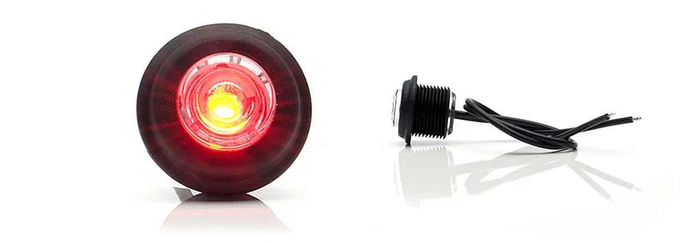 Światło pozycyjne (okrągłe) czerwone 12/24V obrysowa tylna (1 x LED) W80 Tylko do końca tygodnia