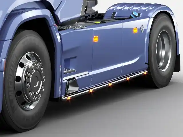 Ramy boczne, 2x5 LED Scania R2019- i S po liftingu osłon międzyosiowych, z zestawem montażowym WB 3'750 Niska cena