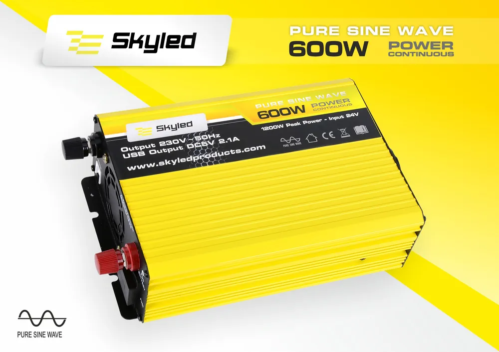 Ostatnia szansa Przetwornica 600W, pełen sinus 24V 230V 50Hz