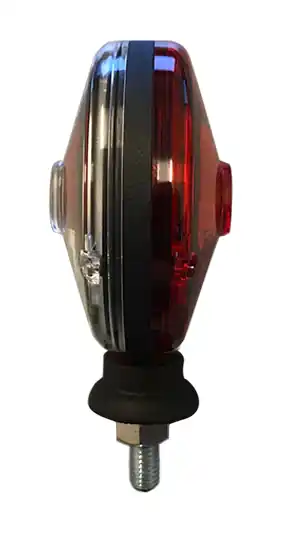 Nowy Lampa obrysowa ucho pod lusterko (Mysie Uszy) żarówkowa czerwono-biały klosz