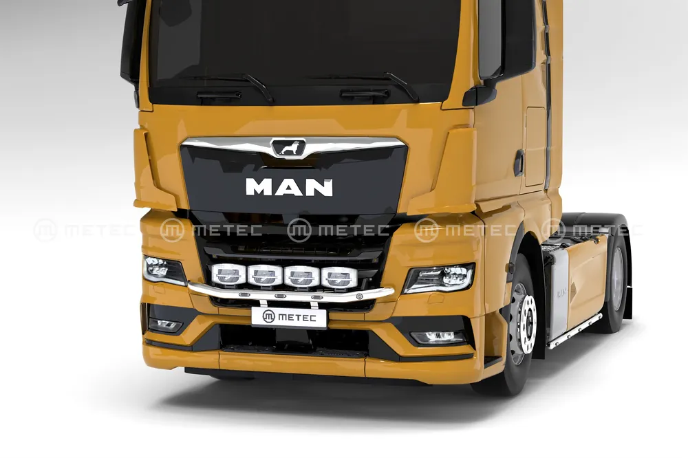 Rama w zderzak do MAN TGX (2020-) z wiązką elektryczną i uchwytami na 4 reflektory oraz światłami obrysowymi LED Nie przegap