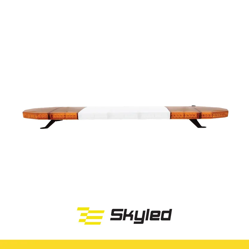 Łatwy zwrot Belka ostrzegawcza SKYLED (1197 mm) z sekcją centralną, pomarańczowe światło LED 12/24V