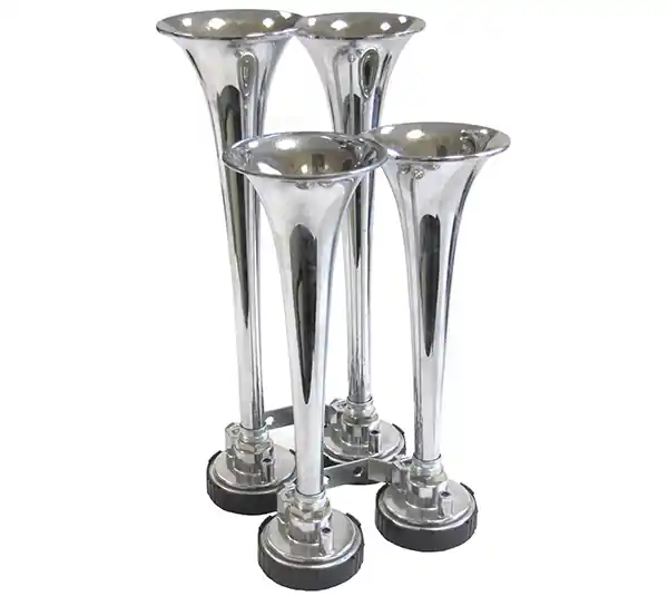 Zniżka Zestaw czterech sygnałów pneumatycznych TA/4 906-C (chromowana stal, 30/29 i 22/21 cm, z pokrywami)