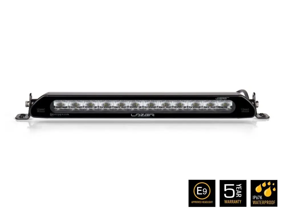 Taniej Linear-12 Lampa LED z homologacją, 382mm, 4500 lumenów, obudowa czarna, LAZER UK