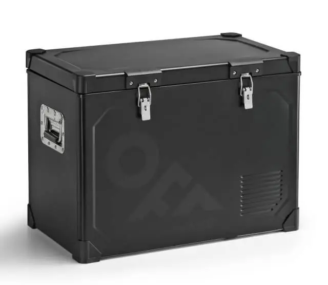 Przenośna lodówko-zamrażarka 12/24V w czarnej obudowie stalowej, 45 litrów Wyjątkowa oferta