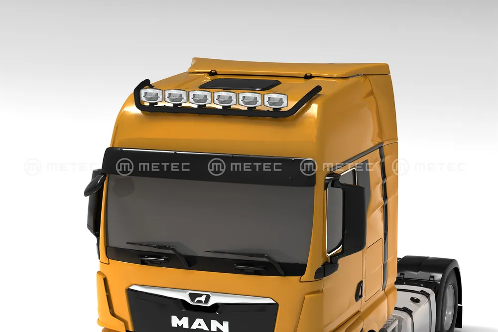 Taniej Rama dachowa (czarna RAL 9005) do MAN TGX (2020-) GX/GM z wiązką elektryczną, zaciskami na 6 odbiorników