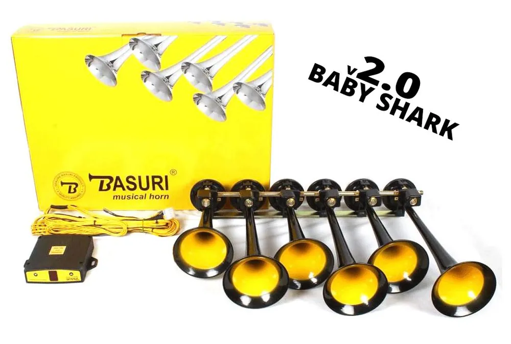 Super okazja Sygnały pneumatyczne Basuri BABY SHARK 2.0 (19 melodii) 12/24V