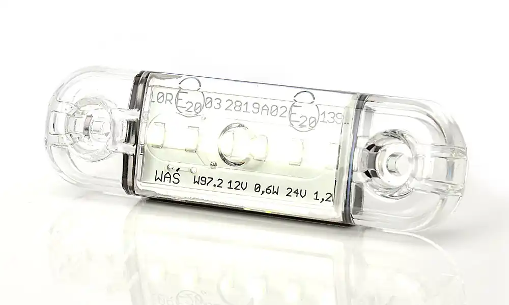 Do wyczerpania zapasów Światło pozycyjne białe 12/24V obrysowa przednia (6 x LED) W97.2