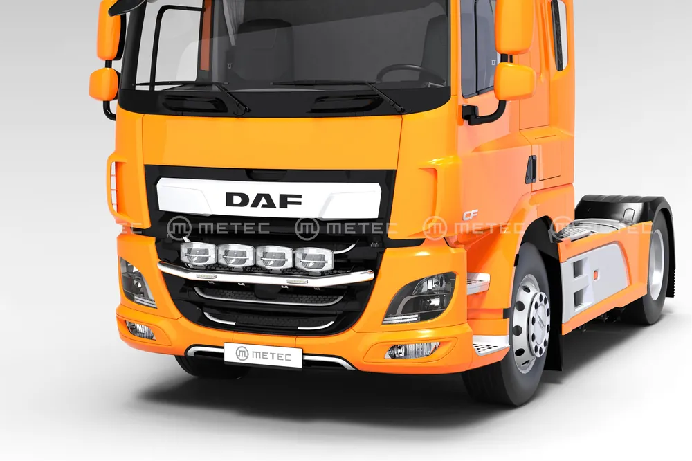 Rama w zderzak do DAF XF/CF z wiązką i uchwytami na 4 odbiorniki oraz ze zintegrowanymi światłami stroboskopowymi Wybór klientów