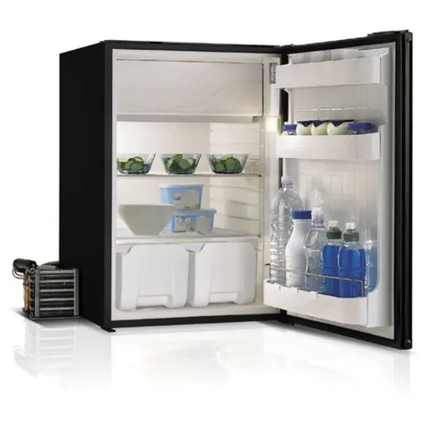 Lodówka komprsorowa 130L,12/24V, Silver Version , Airlock, Kompresor na zewnątrz Hit sprzedaży
