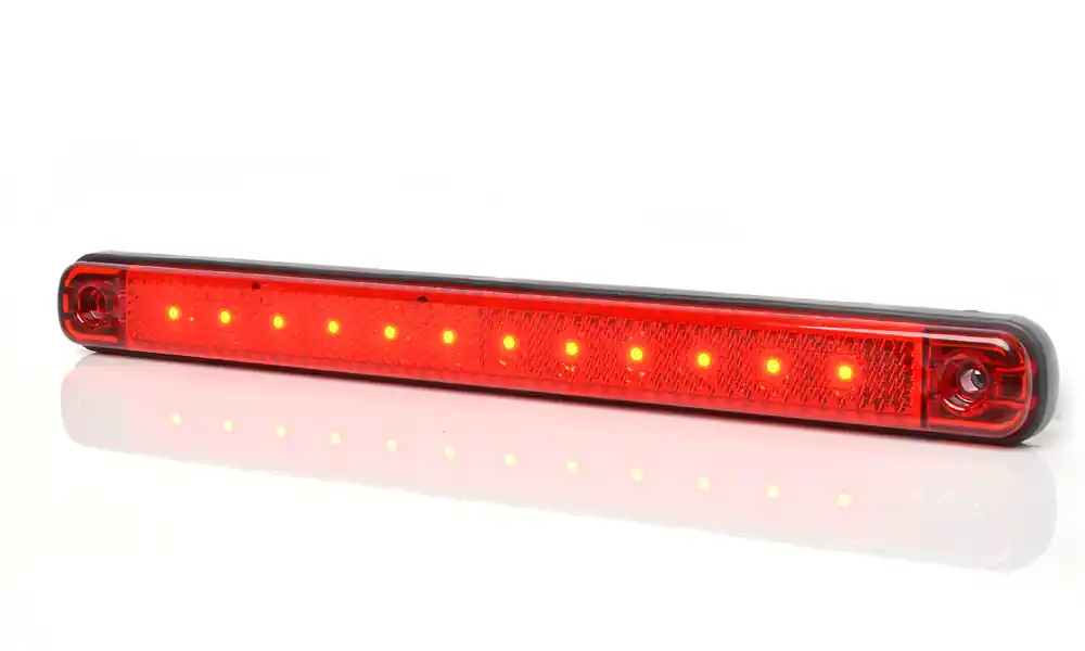 Dodaj do koszyka Światło pozycyjne czerwone z odblaskiem (238 mm) 12/24V obrysowa tylna (12 x LED) W115