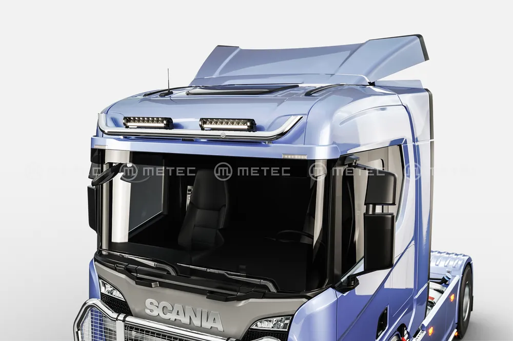 Cena promocyjna Rama nad osłonę przeciwsłoneczną do SCANIA NG z wiązką elektryczną i uchwytami na 4 odbiorniki