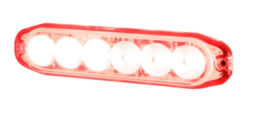 Bestseller Lampa ostrzegawcza SUPER SLIM (stroboskop czerwone światło LED) 12/24V,R10, IP68