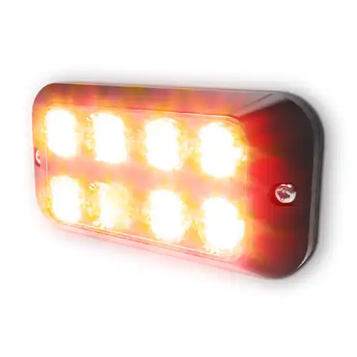 Darmowy zwrot Lampa ostrzegawcza (stroboskop pomarańczowe światło LED) R10,R65, IP67 8 diod LED