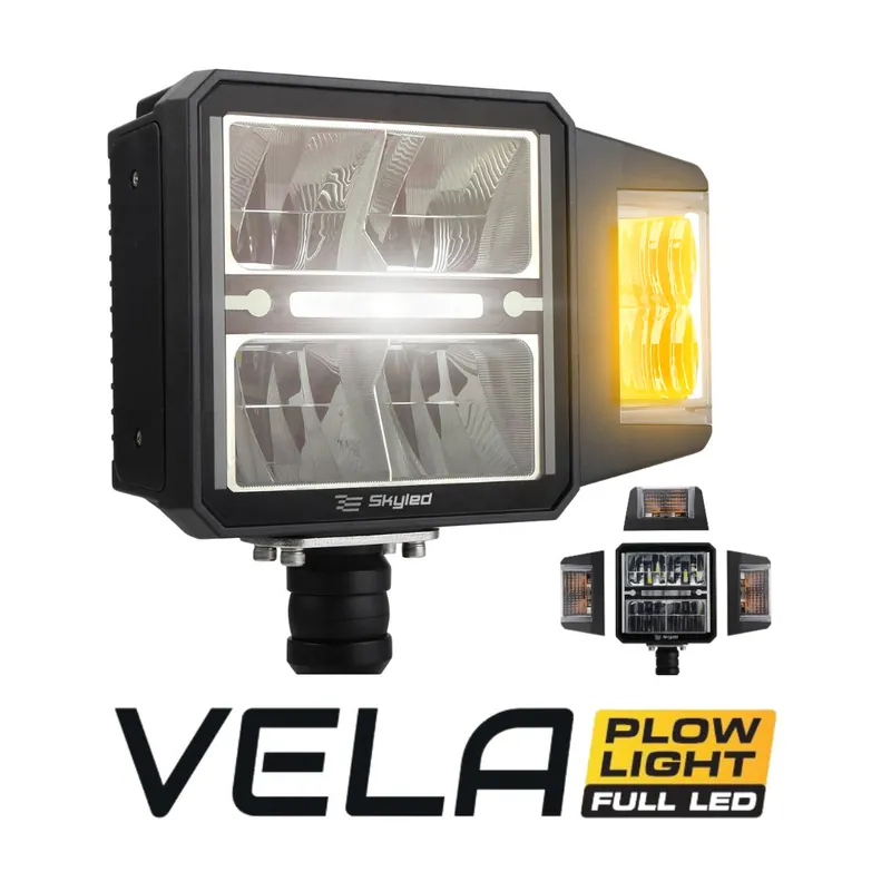 Zniżka Uniwersalna lampa pługowa z podgrzewaną soczewką SKYLED VELA, FULL LED 9-36V