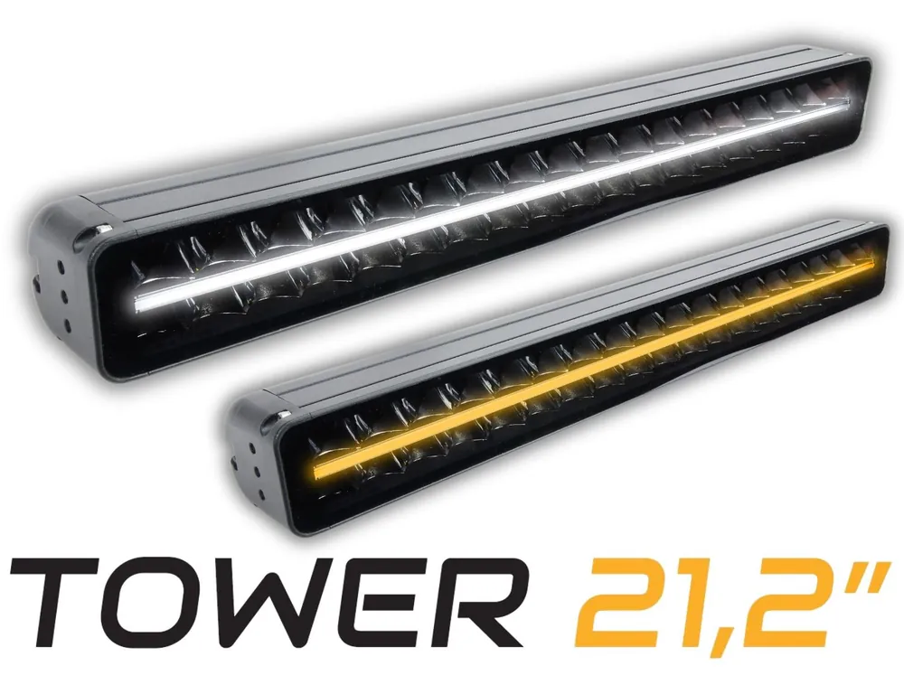 Ostatnie sztuki SKYLED TOWER 21,2" LED BAR (537 mm) z dynamicznym światłem pozycyjnym (białe/pomarańczowe)