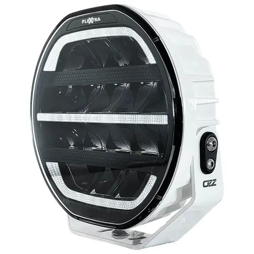 Wybór klientów Reflektor dalekosiężny FLEXTRA OZZ XR2 P9 WHITE 10-32V, 15000 lm, biała/pomarańczowa pozycja, biała obudowa